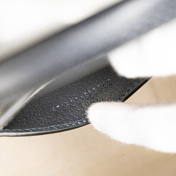 Gucci GG Supreme Tote Shoulder Bag Navy Blue Beige Leather - Picture 8 of 8